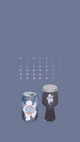 スマホの壁紙をビール色に染めて 11月のビールカレンダー ビール女子